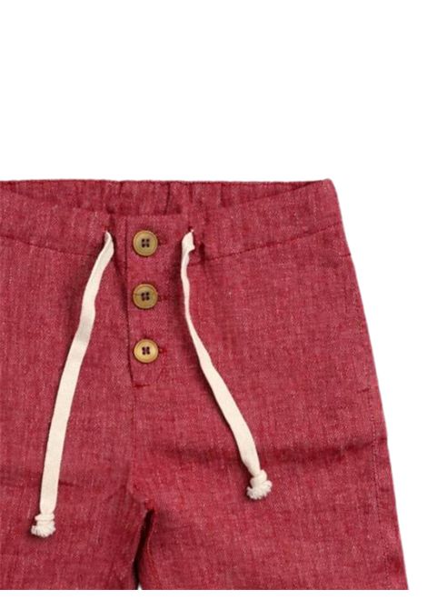 Bermuda neonato in cotone e lino ZHOE & TOBIAH | 7ZP0SEY3A/CEROSSO