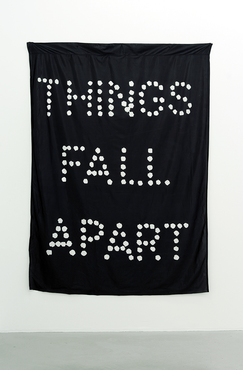 LUKE PARKER Things fall apart, 2012 UV-resistant ink on polyester
