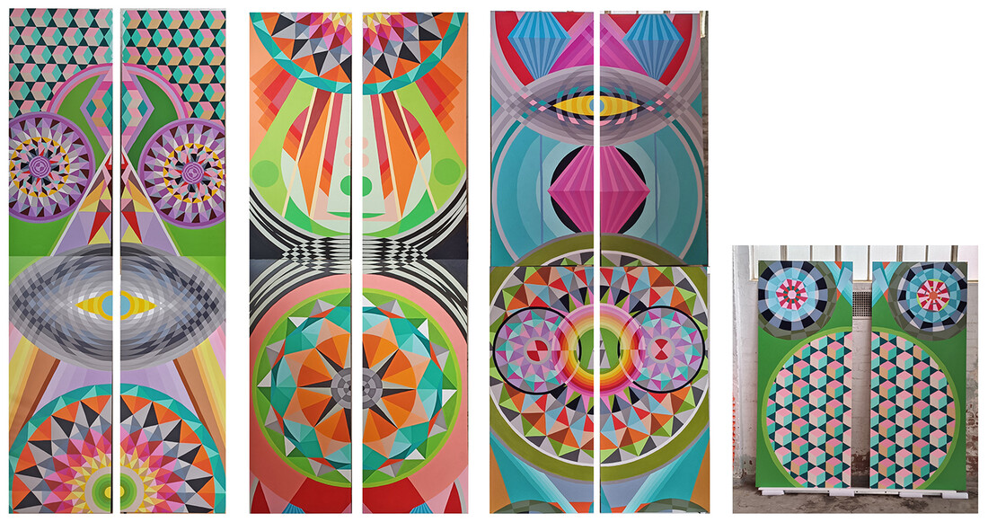 Tricky Walsh : geometries : murals and ceilings (architecture)