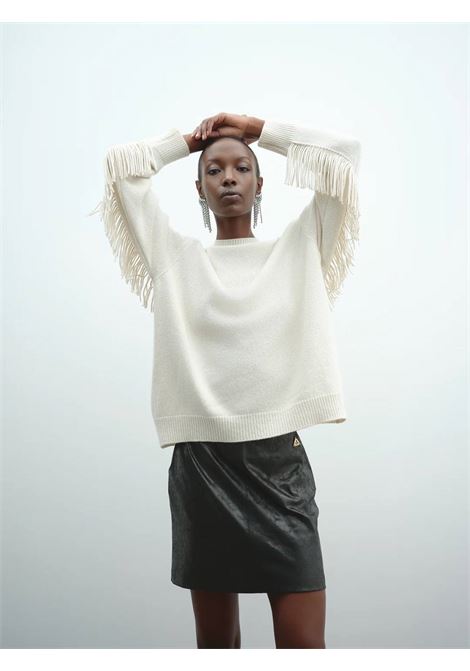giro collo frangia spalle e maniche AKEP | Maglia | MGKD11074V1