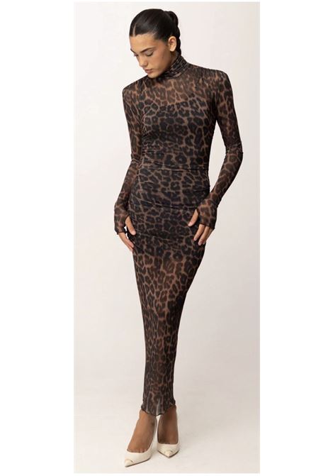 judy  animalier tullino mezzo collo ANIYE BY | Abito lungo | 18148201899