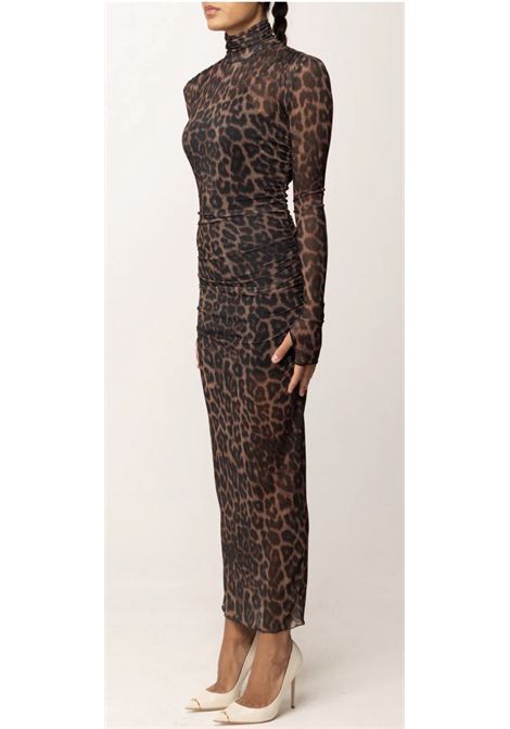 judy  animalier tullino mezzo collo ANIYE BY | Abito lungo | 18148201899