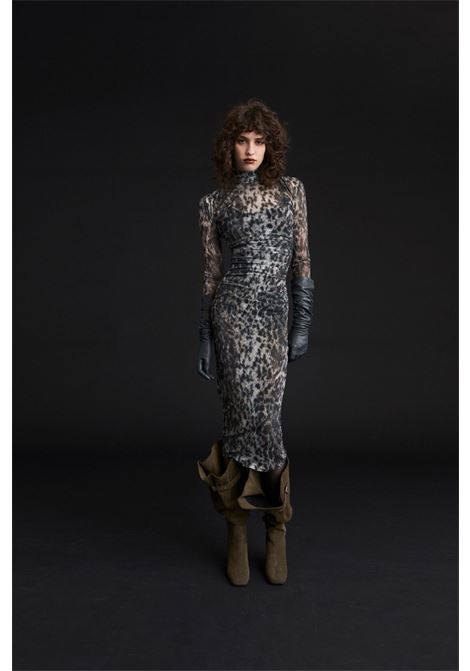 judy  animalier tullino mezzo collo ANIYE BY | Abito lungo | 18148202448