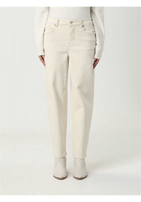 carrot high waist impunture a contrasto LIU JO BLUE DENIM | Jeans | UF5135TS05309041