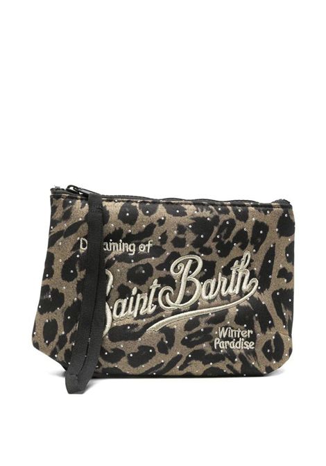 aline silk animalier strass lurex 20x14,5 x7 SAINT BARTH | Pochette | ALI002900270IOR