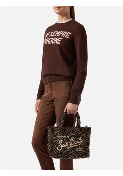 colette felt zebra tracolla 25x33x12 SAINT BARTH | Borsa | COL003701322I18