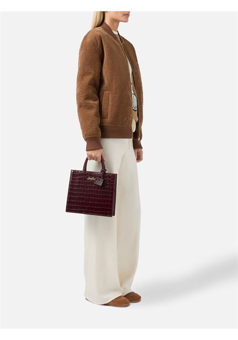 shop bag mini croco 24.5x22x9 con tracolla SAINT BARTH | Borsa | SHBM000200510I45