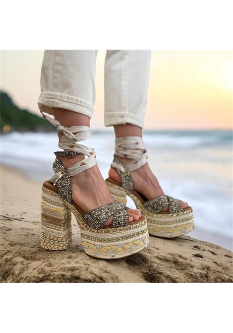 chelsea scarf platform zeppa cordoni baguetter KURT GEIGER | Sandalo | 4352443609BR