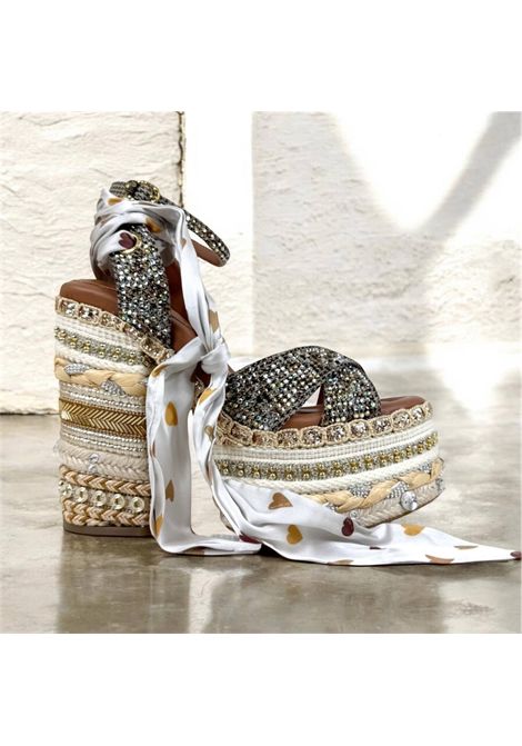 chelsea scarf platform zeppa cordoni baguetter KURT GEIGER | Sandalo | 4352443609BR