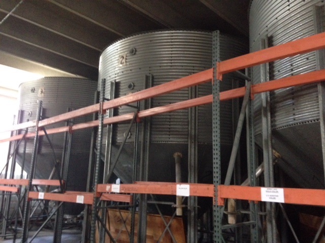 Used Three Galvanized Steel Silos
