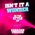 Isn't It a Wonder (In the Style of Boyzone) [Karaoke Version] - Single by Ameritz Audio Karaoke