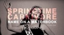 Springtime Carnivore 'Name on a Matchbook' Music Video