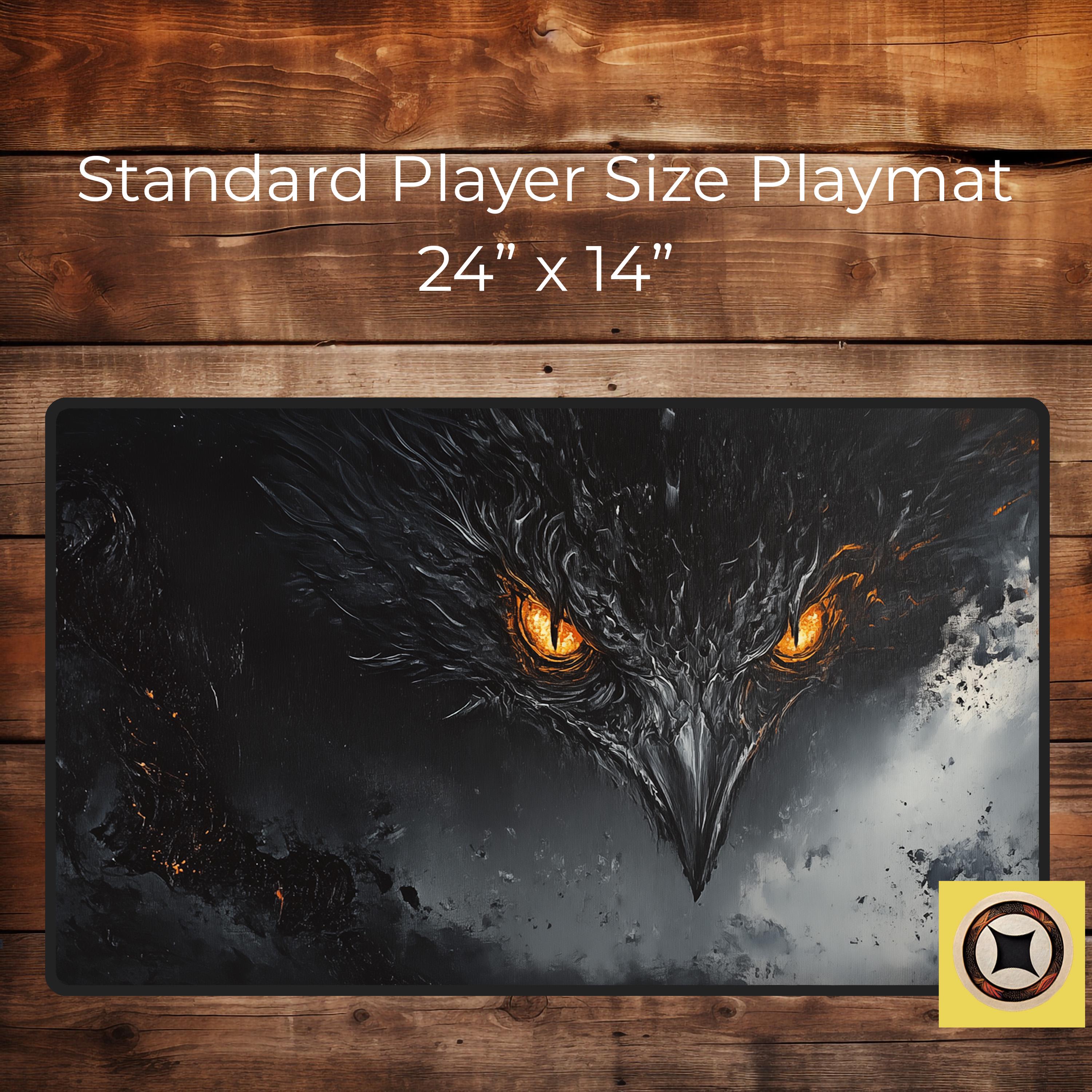 Angry Crow Specter Gaming Playmat for TCG or PC Gamers – Game Table Decor – Gamer Gift for Husband or Son or Boyfriend – Oversized Desk Pad 1881918078 9835