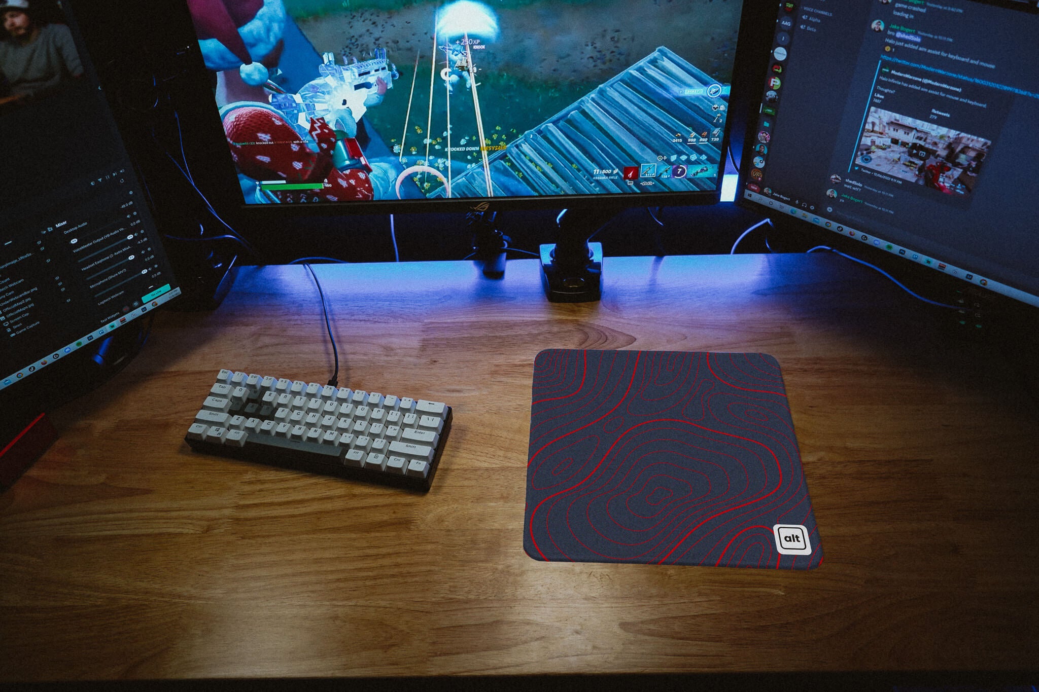 Blue Red Damascus Mousepad Blue Red Damascus Mousepad