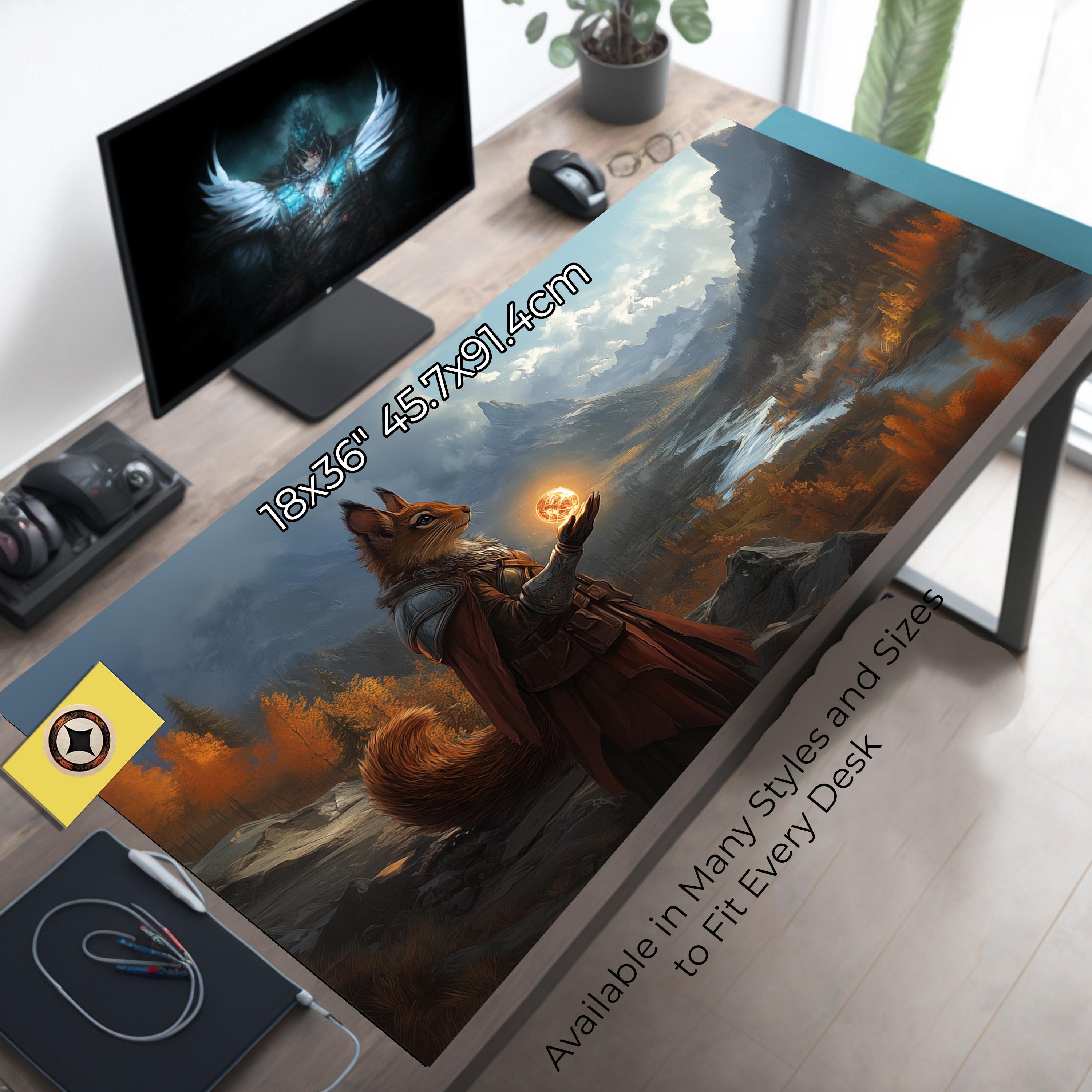Fantasy Gaming Playmat for TCG or PC Gamers – Gift for Husband or Son or Boyfriend – Squirrel Warrior Desk Mat Mousepad XL – Gamer Des Fantasy Gaming Playmat for TCG or PC Gamers – Gift for Husband or Son or Boyfriend – Squirrel Warrior Desk Mat Mousepad XL – Gamer Des