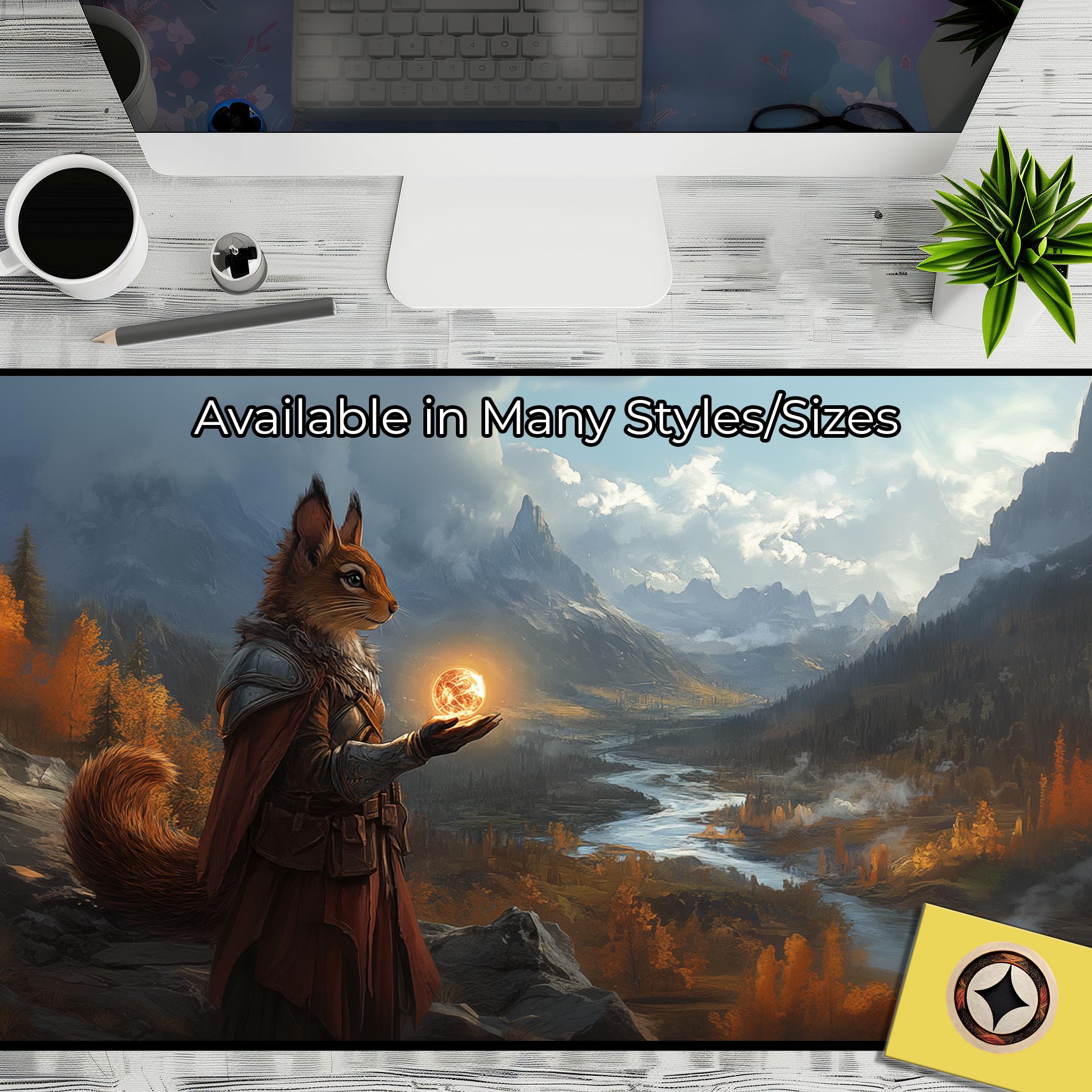 Fantasy Gaming Playmat for TCG or PC Gamers – Gift for Husband or Son or Boyfriend – Squirrel Warrior Desk Mat Mousepad XL – Gamer Des Fantasy Gaming Playmat for TCG or PC Gamers – Gift for Husband or Son or Boyfriend – Squirrel Warrior Desk Mat Mousepad XL – Gamer Des
