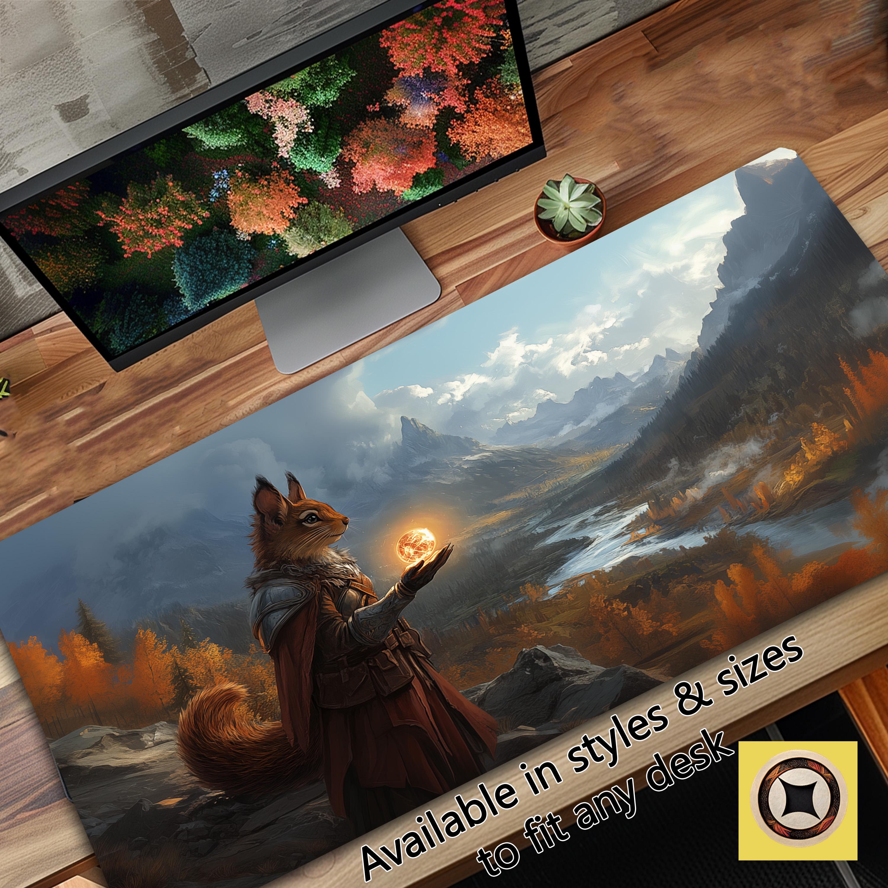 Fantasy Gaming Playmat for TCG or PC Gamers – Gift for Husband or Son or Boyfriend – Squirrel Warrior Desk Mat Mousepad XL – Gamer Des Fantasy Gaming Playmat for TCG or PC Gamers – Gift for Husband or Son or Boyfriend – Squirrel Warrior Desk Mat Mousepad XL – Gamer Des