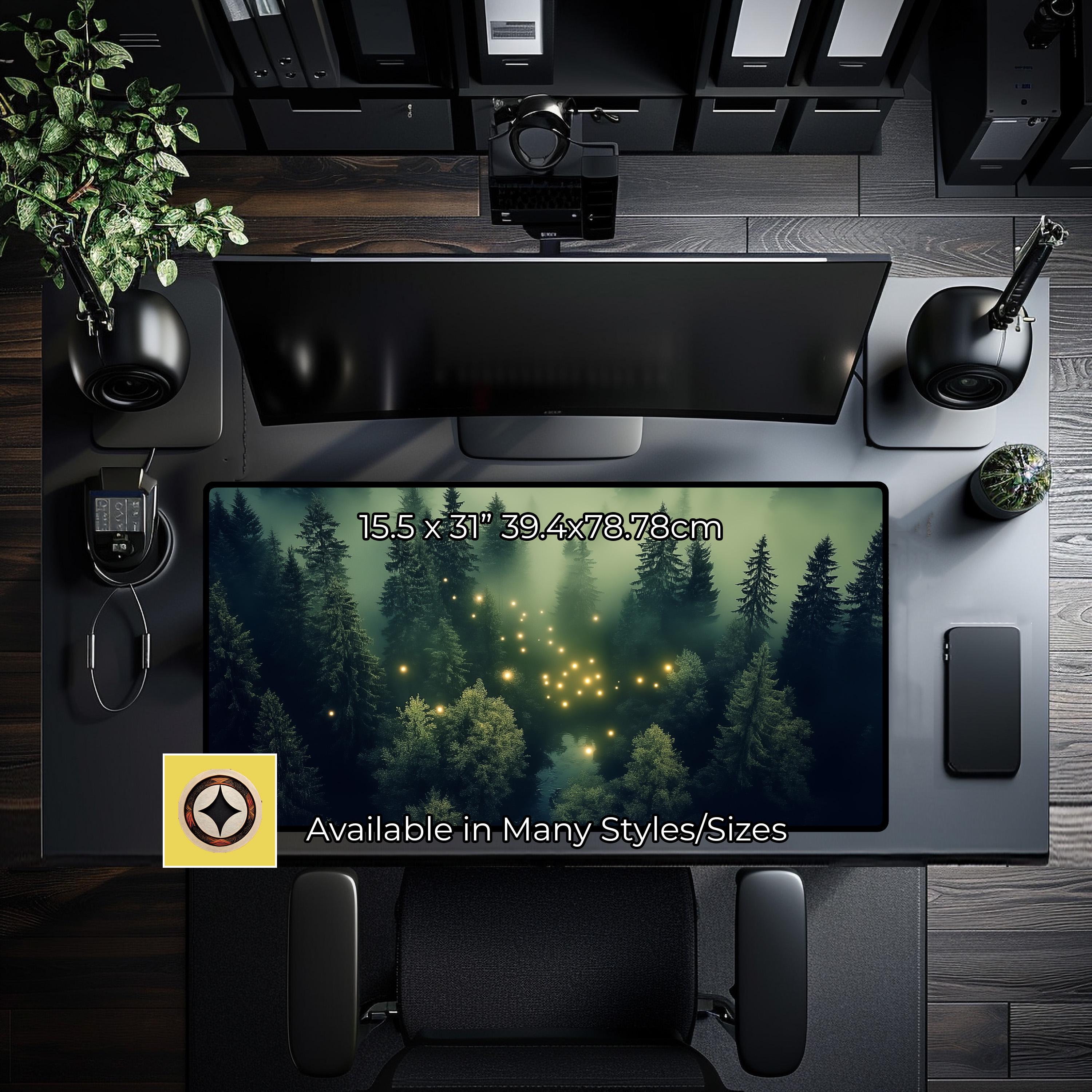 Fireflies Over Foggy Western Forest – Oversized Aesthetic Desk Mat Mousepad XL – Forest Mousemat XXL – Green Desk Decor 1838809920 9865 Fireflies Over Foggy Western Forest – Oversized Aesthetic Desk Mat Mousepad XL – Forest Mousemat XXL – Green Desk Decor 1838809920 9865