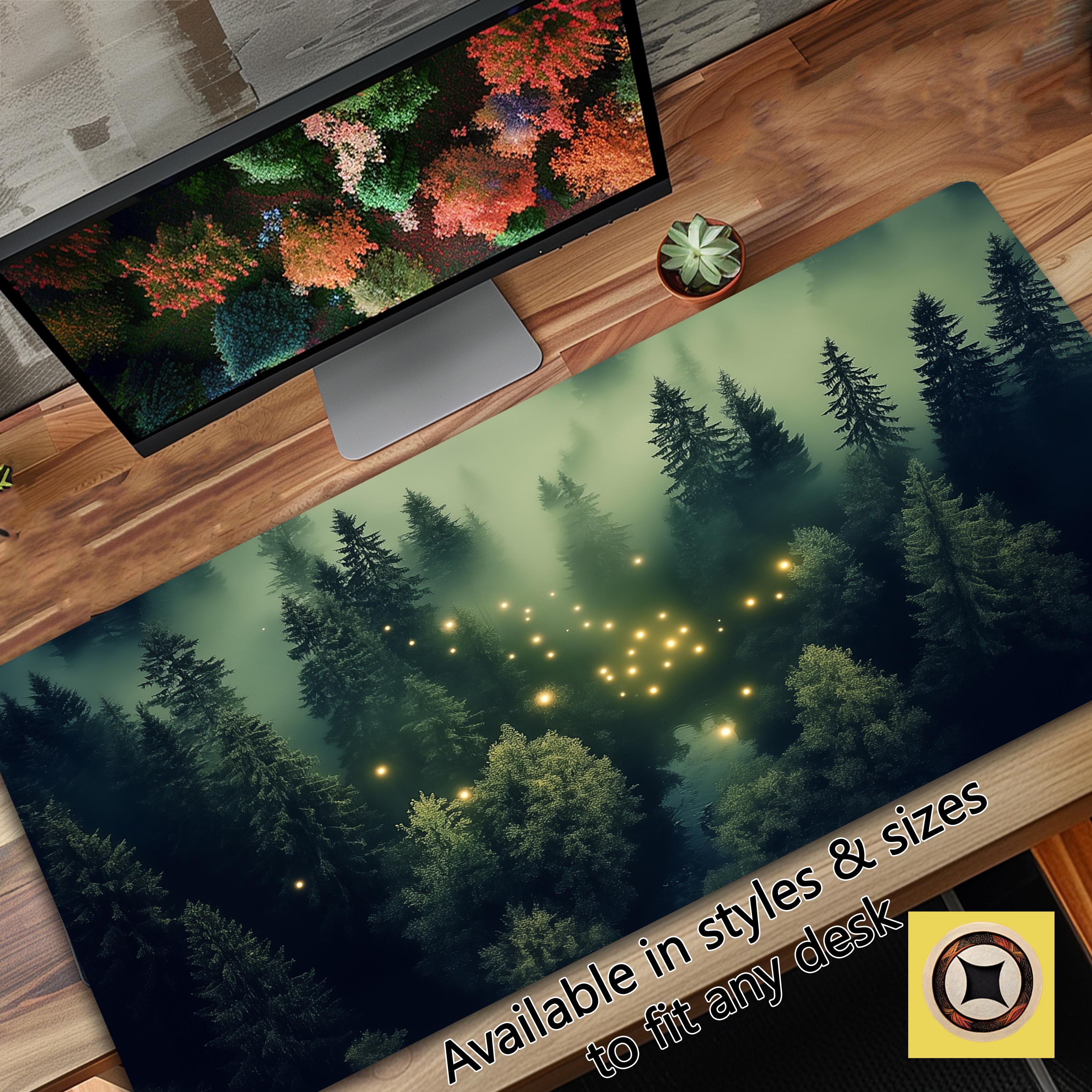 Fireflies Over Foggy Western Forest – Oversized Aesthetic Desk Mat Mousepad XL – Forest Mousemat XXL – Green Desk Decor 1838809920 9865 Fireflies Over Foggy Western Forest – Oversized Aesthetic Desk Mat Mousepad XL – Forest Mousemat XXL – Green Desk Decor 1838809920 9865