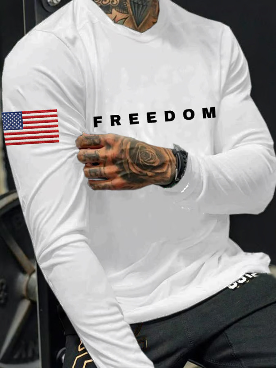 Freedom Charlie Kirk Long Sleeve Shirt Great America Patriot Charlie Kirk 47 Proud CK Apparel – Basgiathsweatshirts
