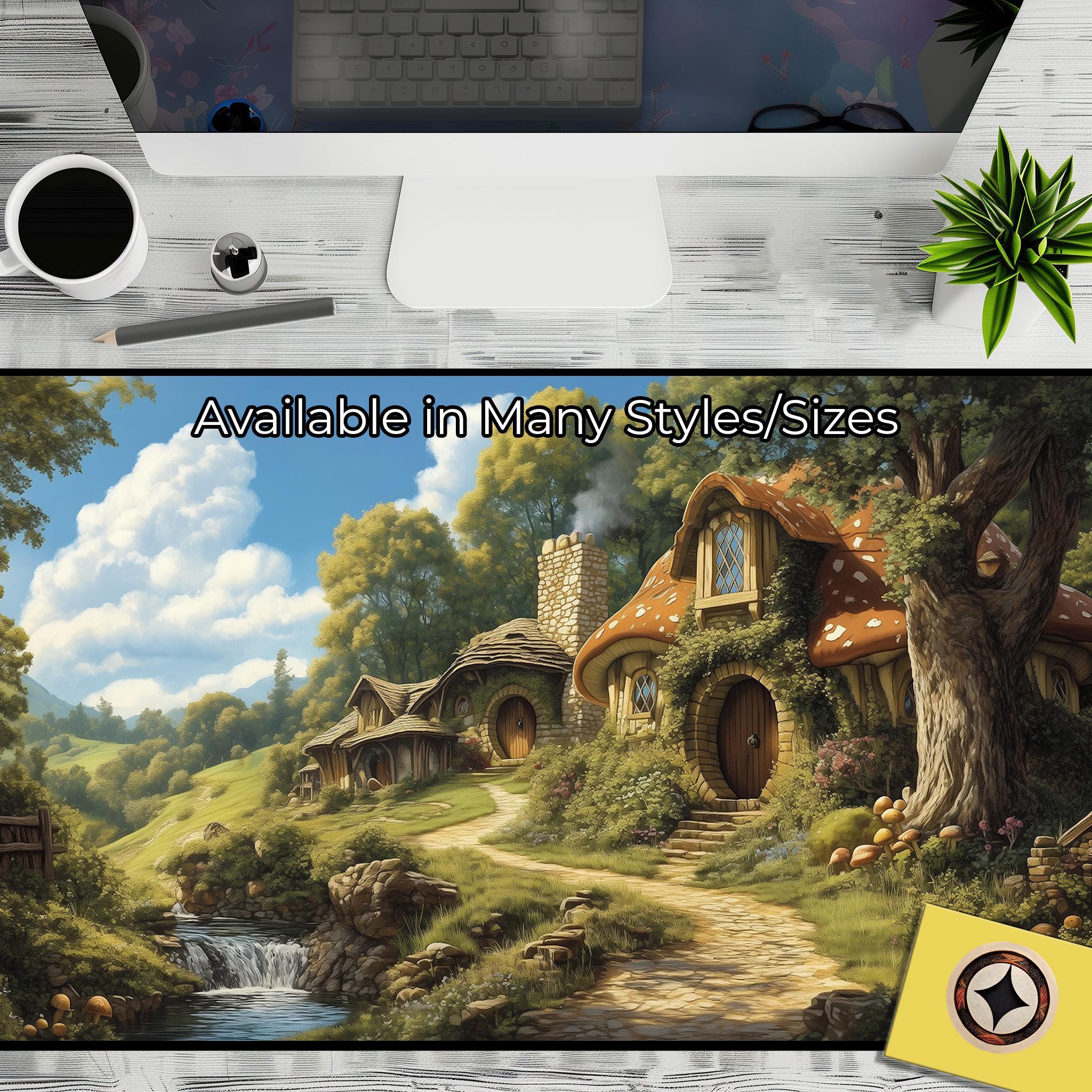 Gaming Playmat Desk Mat Featuring Anime Inspired Fantasy Halfling Homes in Lovely Nostalgic Cottagecore Setting – Bookish Desk Pad Mou Gaming Playmat Desk Mat Featuring Anime Inspired Fantasy Halfling Homes in Lovely Nostalgic Cottagecore Setting – Bookish Desk Pad Mou