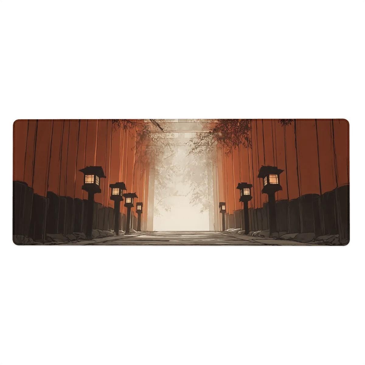 Japanese Red Gate Mouse Pad Fushimi Inari Torii Path Desk Mat Japanese Red Gate Mouse Pad Fushimi Inari Torii Path Desk Mat