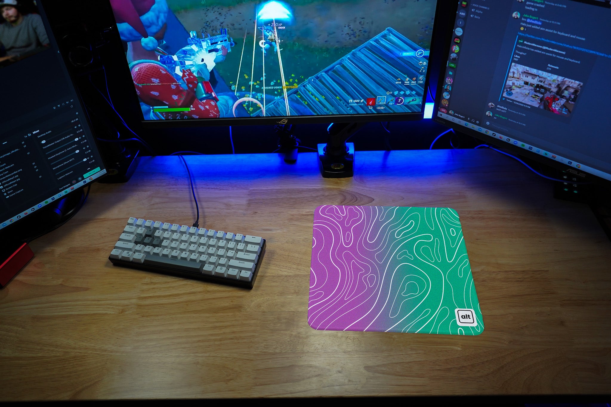 Mermaid Ombre Damascus Mousepad Mermaid Ombre Damascus Mousepad