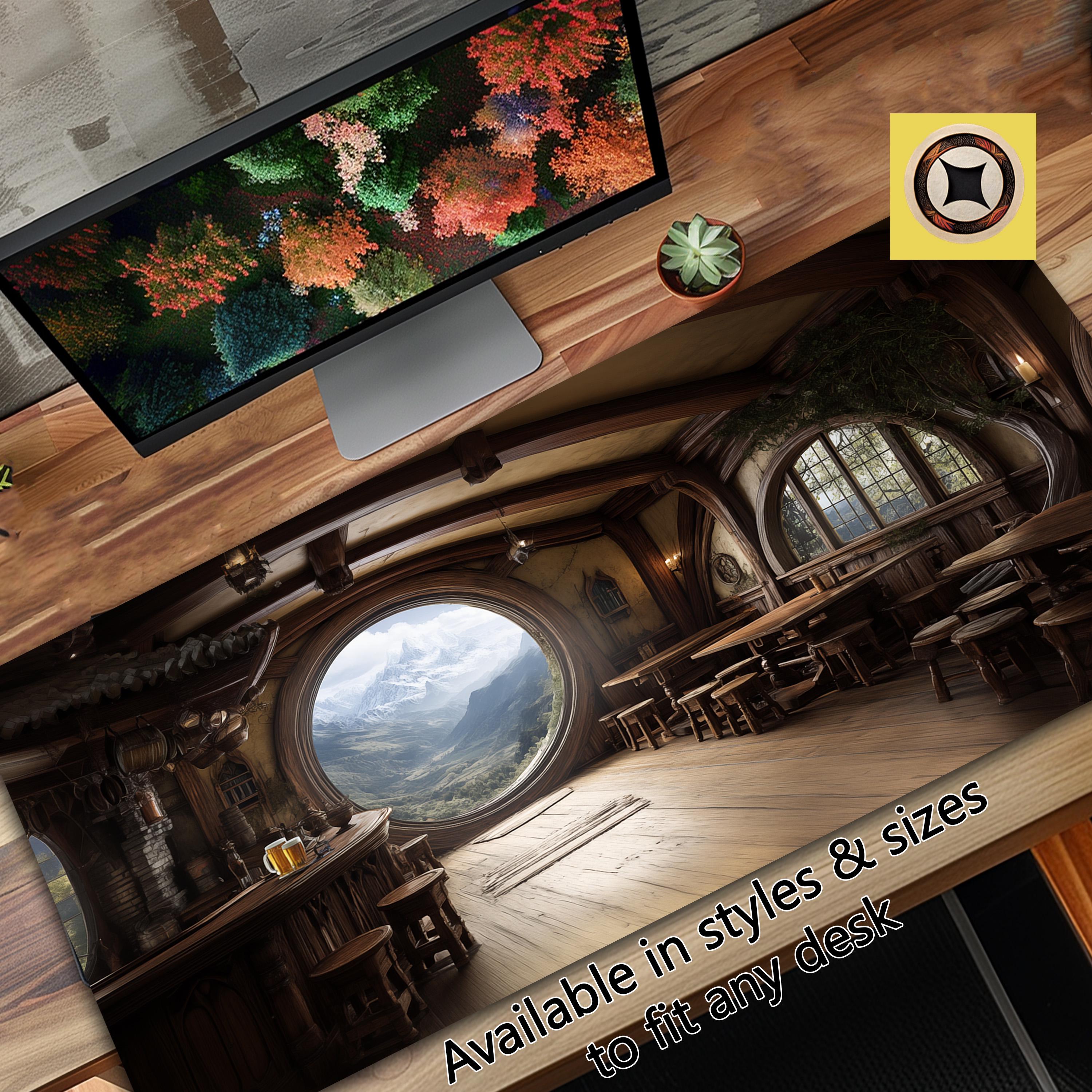 Mountain View Tavern Retreat – Fantasy Bookish Gaming Playmat Desk Pad for TCG or PC Gamer Gifts for Husband, Boyfriend, Son, Father 1888305040 8893