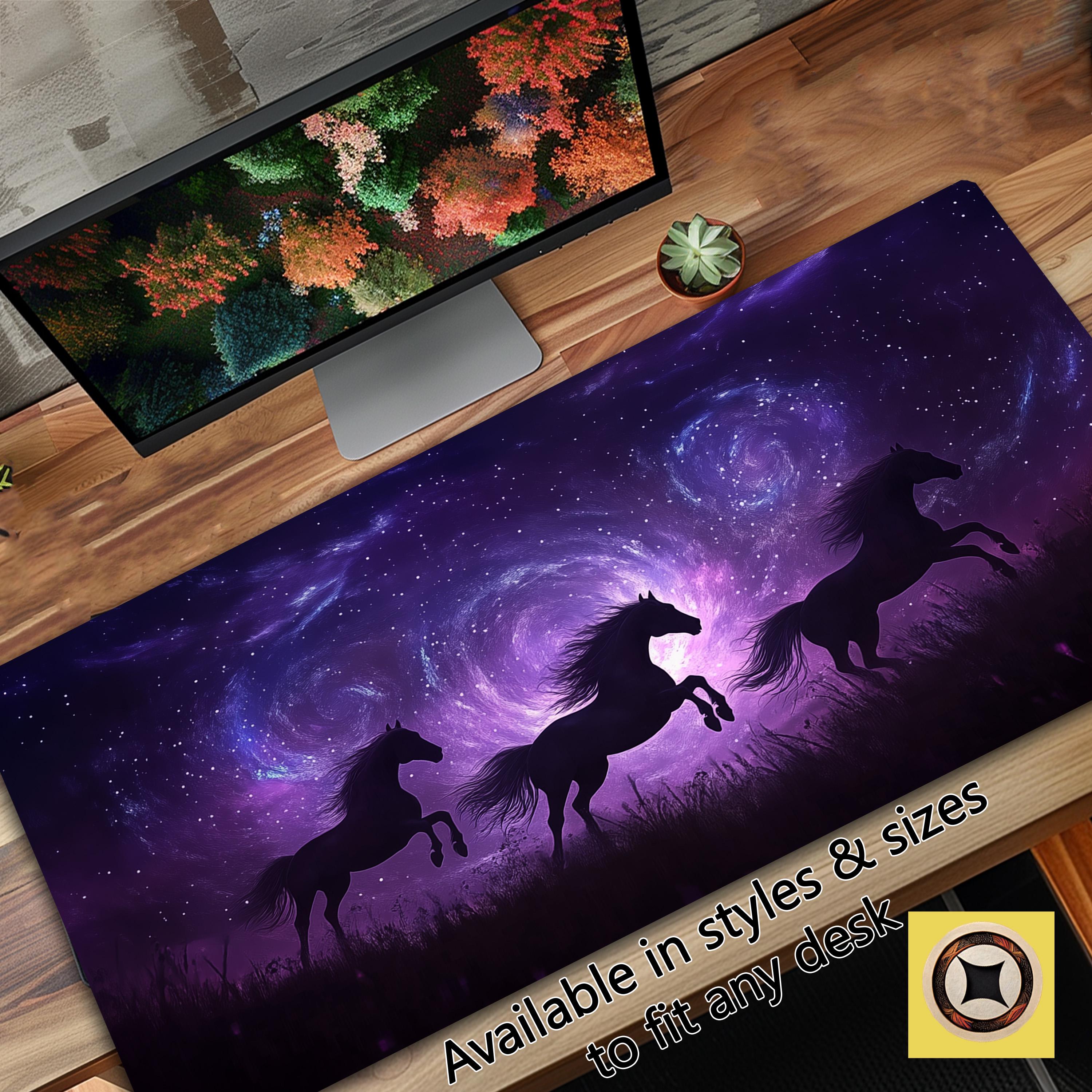 Mystic Horse Aurora Desk Mat – Horse Lovers Desk Decor – TCG Playmat – Gift for Daughter – Gift for Girlfriend – Cowgirl Gifts 1887911457 4676