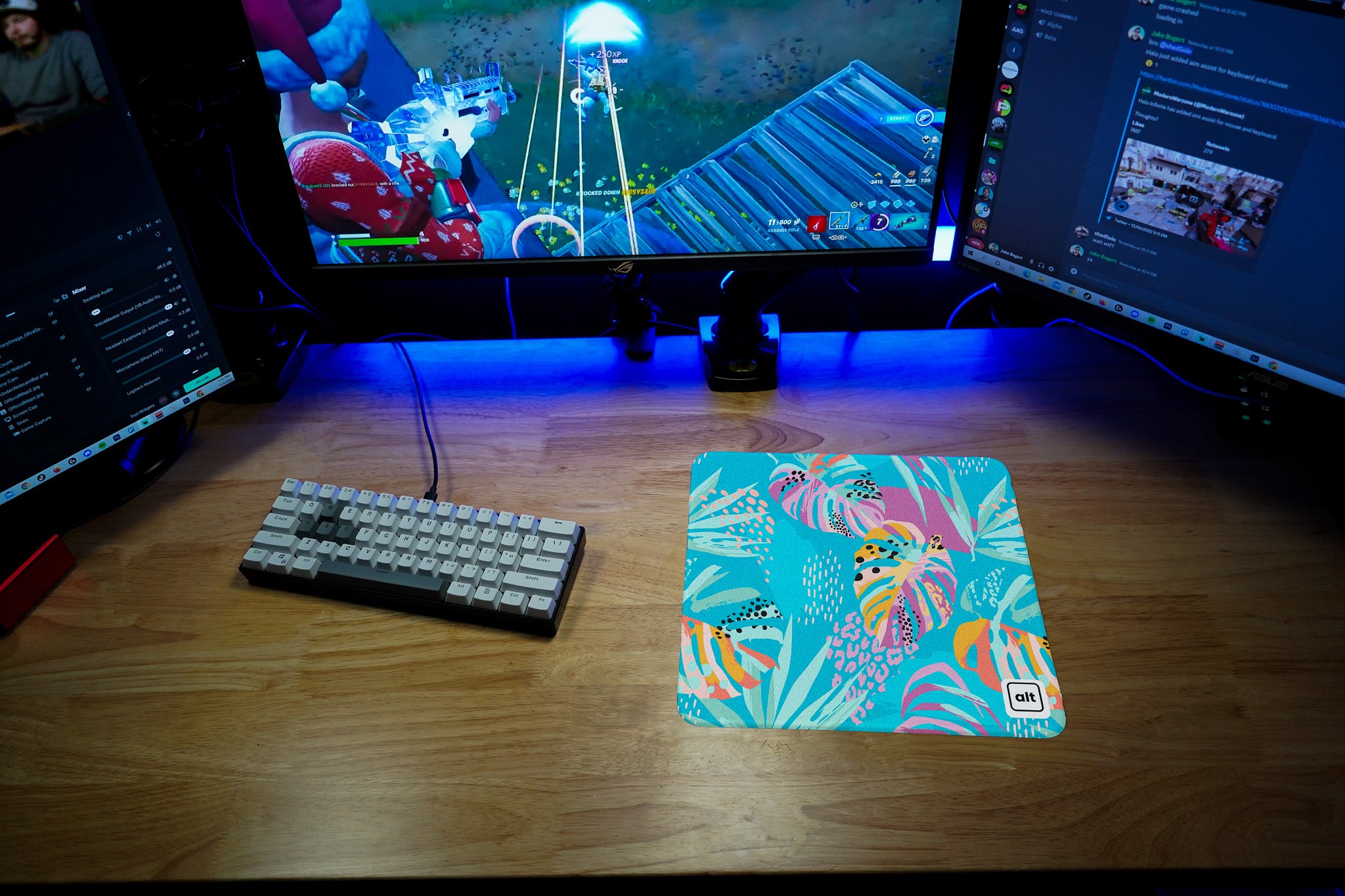 Pastel Tropical Flowers Mousepad Pastel Tropical Flowers Mousepad