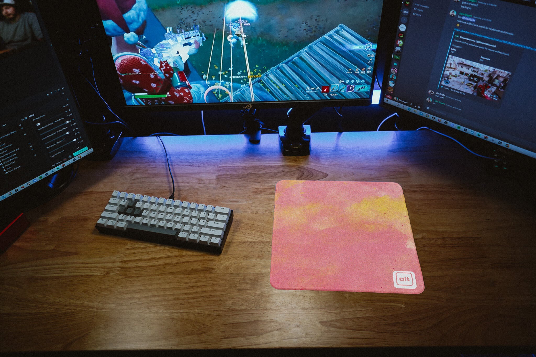 Pink and Gold Watercolor Mousepad Pink and Gold Watercolor Mousepad