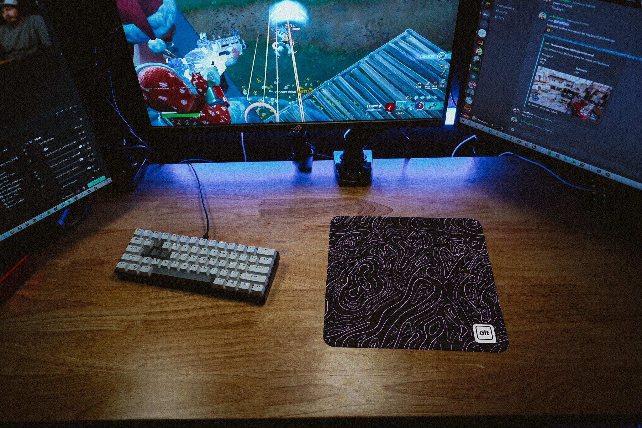 Purple Black Damascus Mousepad Purple Black Damascus Mousepad
