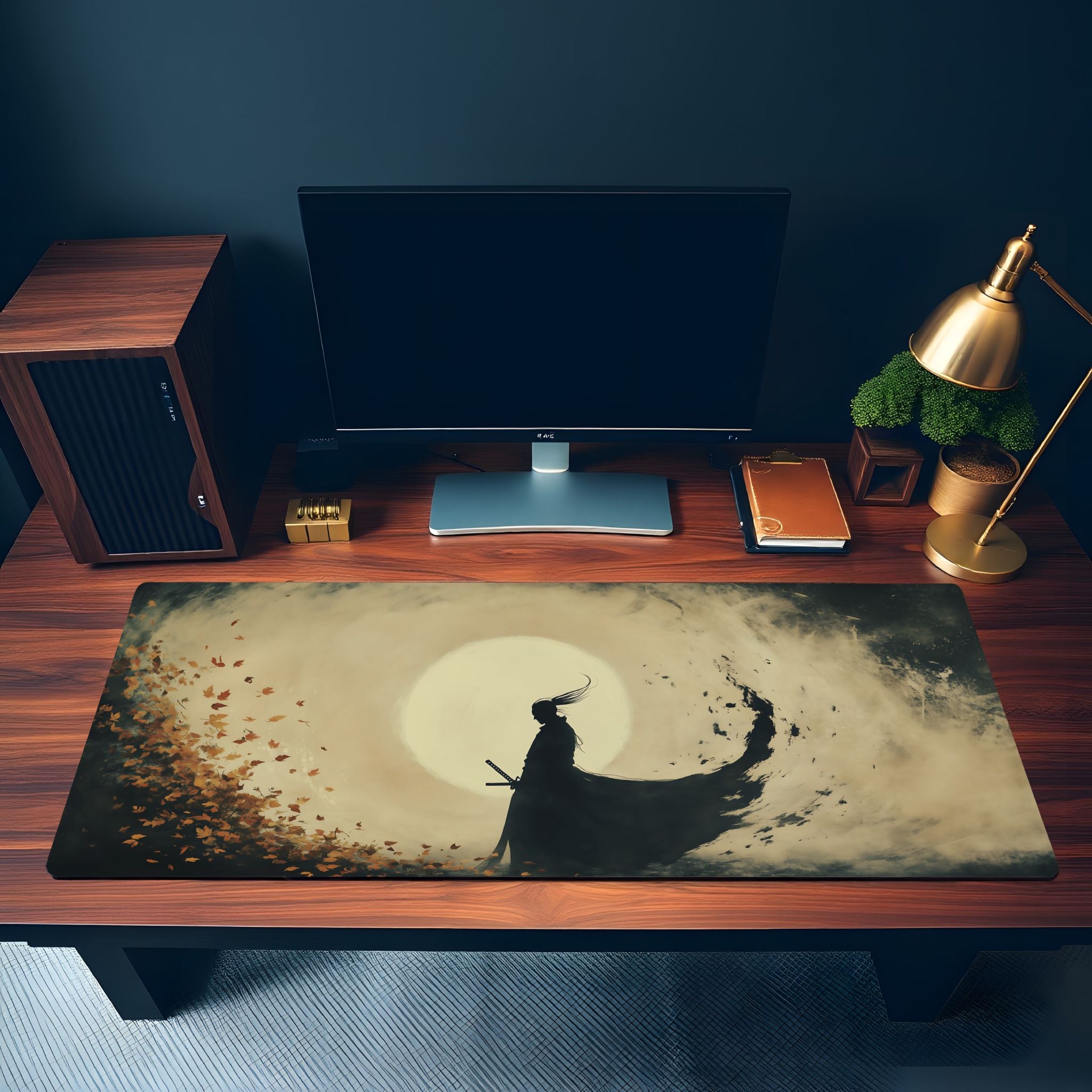 Ronin Samurai Desk Mat Ink Art Style Sumi-e Anime concept Mouse Pad Ronin Samurai Desk Mat Ink Art Style Sumi-e Anime concept Mouse Pad