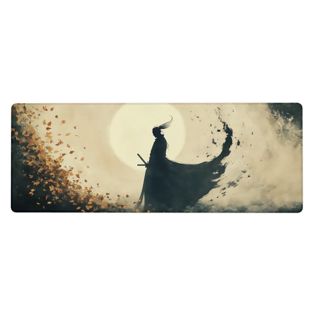 Ronin Samurai Desk Mat Ink Art Style Sumi-e Anime concept Mouse Pad Ronin Samurai Desk Mat Ink Art Style Sumi-e Anime concept Mouse Pad
