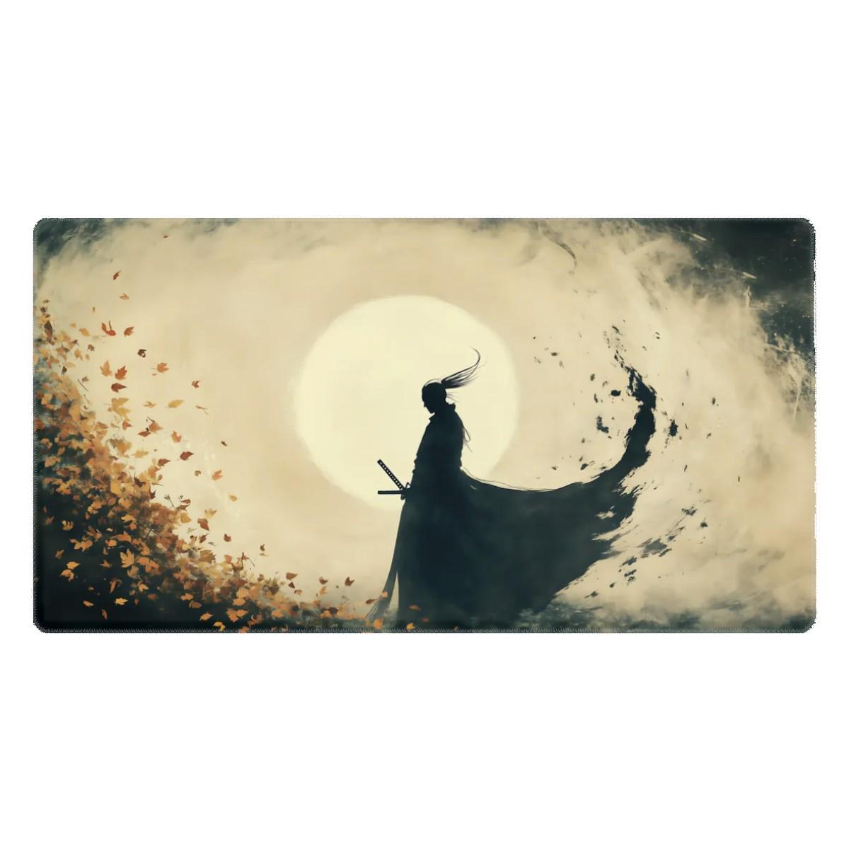 Ronin Samurai Desk Mat Ink Art Style Sumi-e Anime concept Mouse Pad Ronin Samurai Desk Mat Ink Art Style Sumi-e Anime concept Mouse Pad