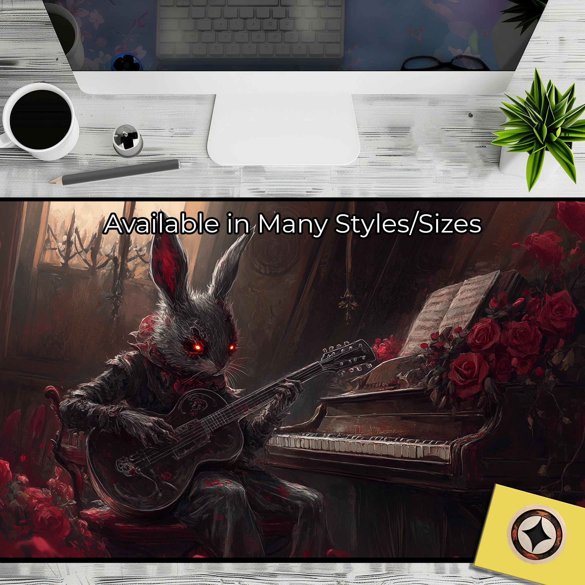 Scary Bunny Guitarist Fantasy Gaming Desk Mat Horror Desk Decor Mouse Pad XL – Game Table Decor – TCG Playmat for pc or rpg G Scary Bunny Guitarist Fantasy Gaming Desk Mat Horror Desk Decor Mouse Pad XL – Game Table Decor – TCG Playmat for pc or rpg G