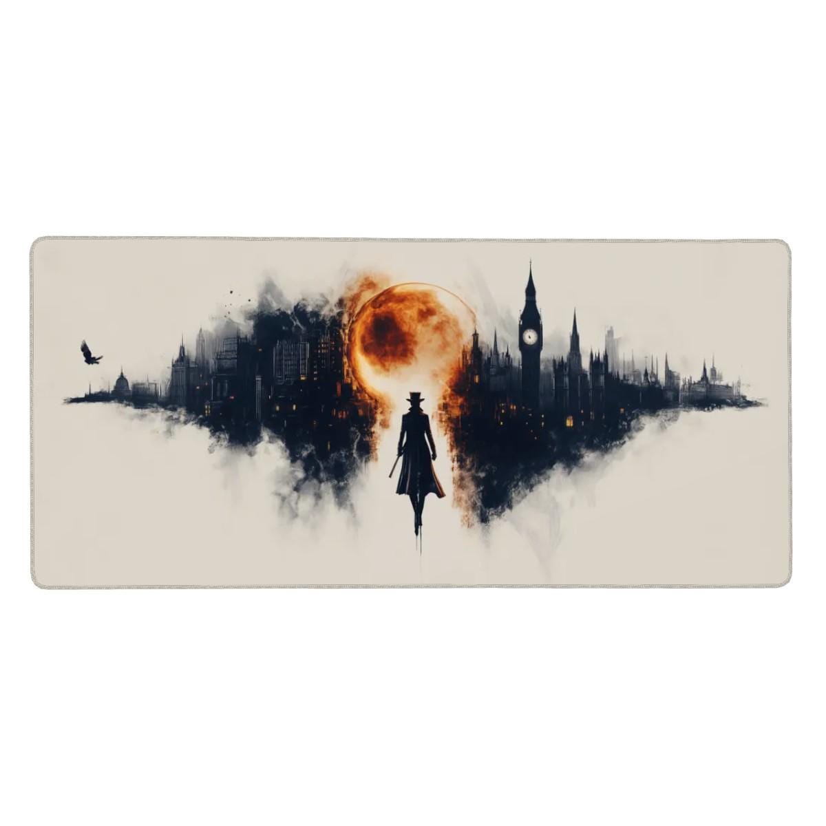Sherlock Noir Mouse Pad Cinematic, London Steampunk Decor Dark Academia Aesthetic Mouse Pad Sherlock Noir Mouse Pad Cinematic, London Steampunk Decor Dark Academia Aesthetic Mouse Pad