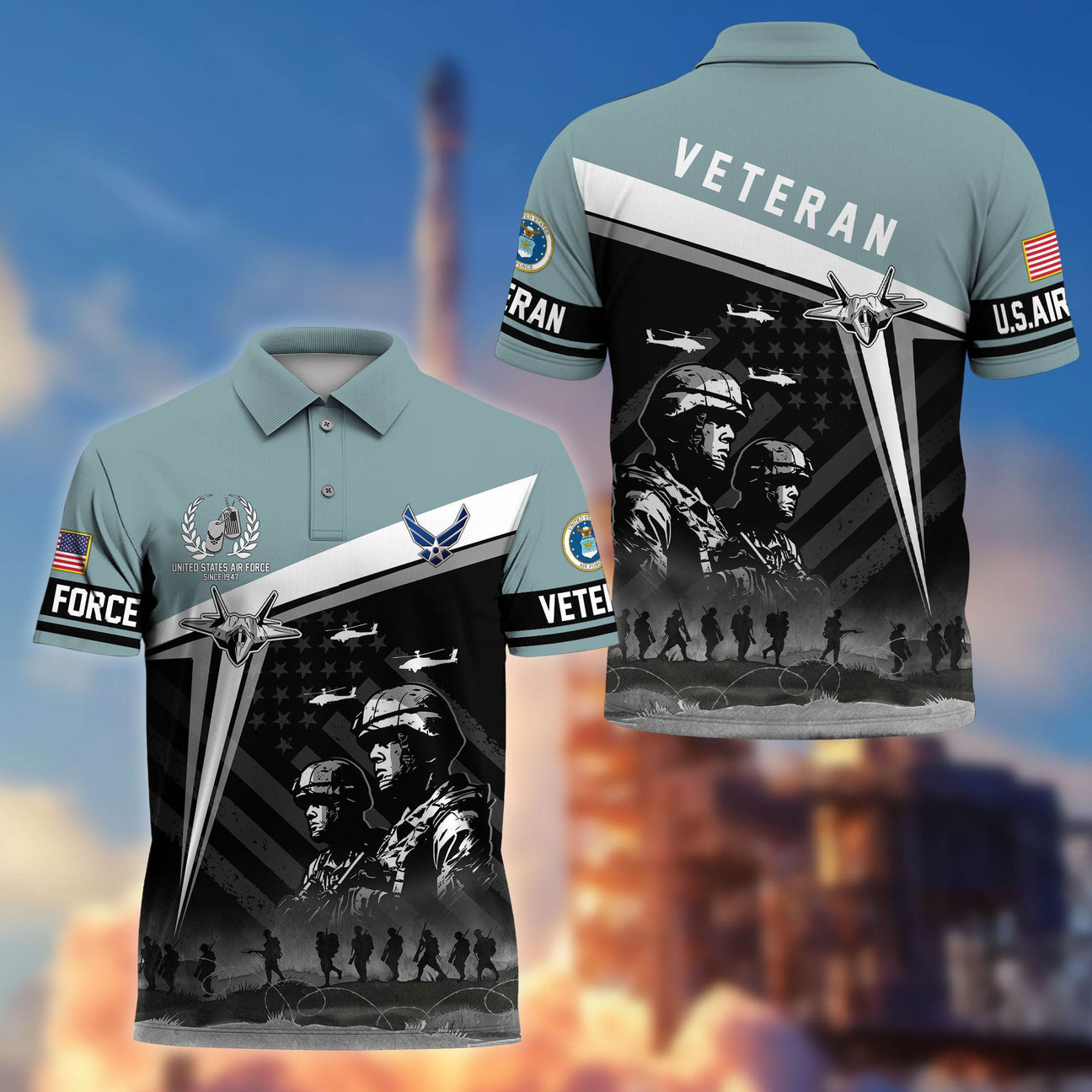 US Air Force Veterans Polo Shirt USAF Patriotic Shirt Gift for Air Force Veterans US Air Force Veterans Polo Shirt USAF Patriotic Shirt Gift for Air Force Veterans