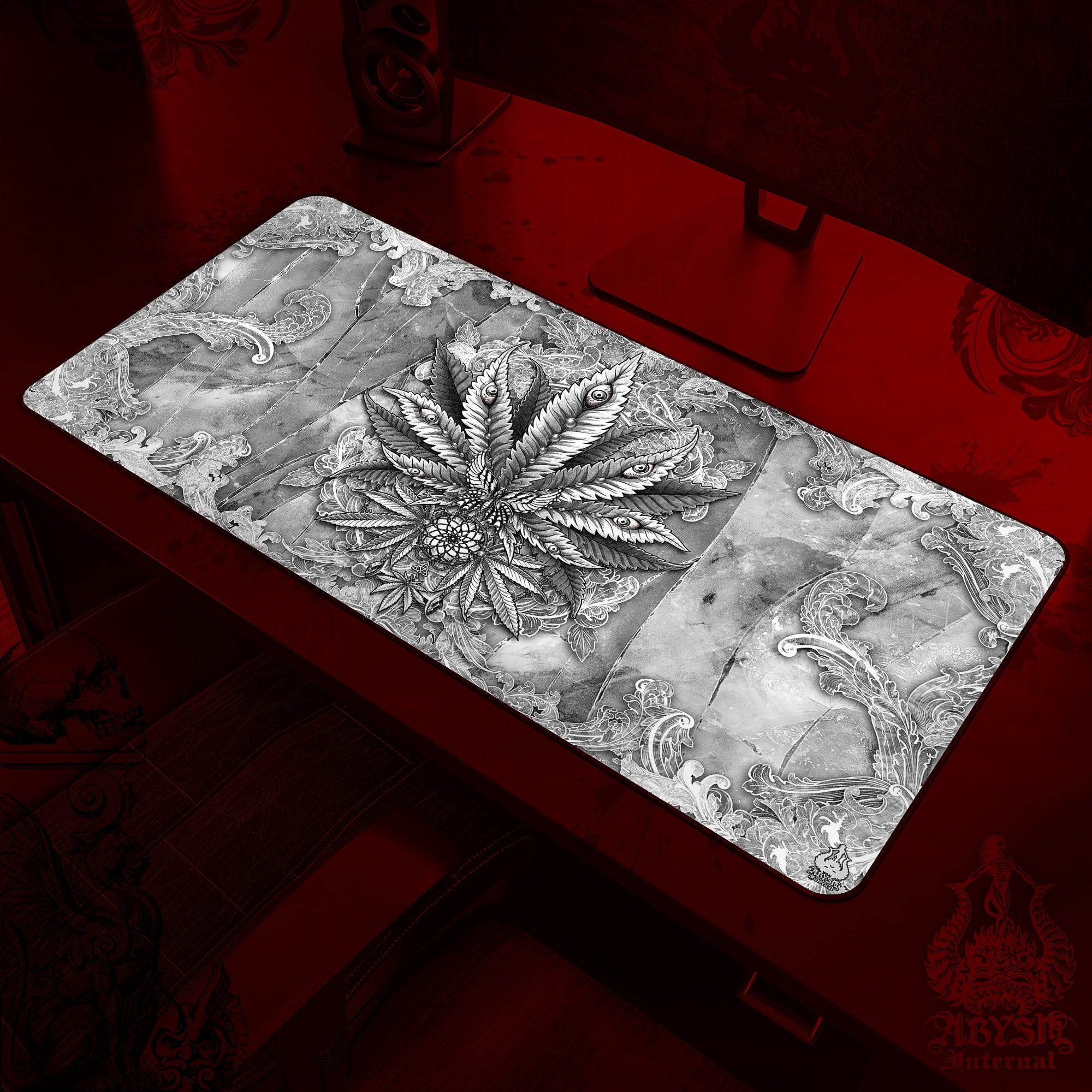 White Fox Mask Desk Mat, Kitsune Gaming Mouse Pad, Japanese Wolf Table Protector Cover, Anime Youkai Workpad, Manga Okami Art Print – Gold White Fox Mask Desk Mat, Kitsune Gaming Mouse Pad, Japanese Wolf Table Protector Cover, Anime Youkai Workpad, Manga Okami Art Print – Gold