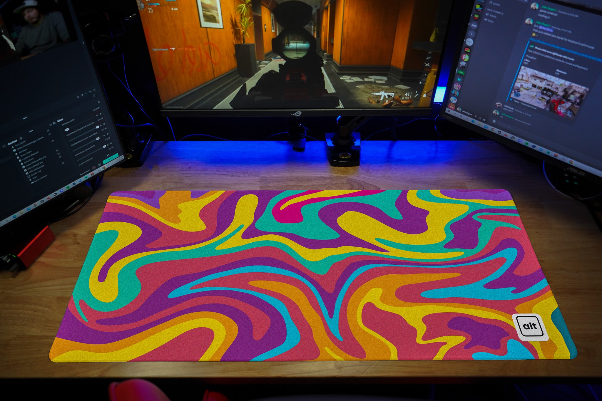 Zebra Gum Waves Mousepad