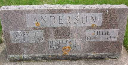 ANDERSON, MATHILDA C. - Allamakee County, Iowa | MATHILDA C. ANDERSON 