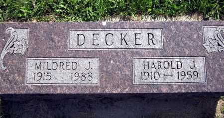 DECKER, MILDRED J. - Allamakee County, Iowa | MILDRED J. DECKER 