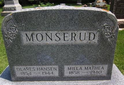 MONSERUD, MILLA MATHEA - Allamakee County, Iowa | MILLA MATHEA MONSERUD 