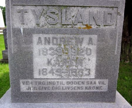 TYSLAND, KAREN - Allamakee County, Iowa | KAREN TYSLAND 