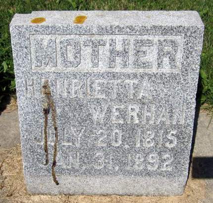 WERHAN, HENRIETTA - Allamakee County, Iowa | HENRIETTA WERHAN 