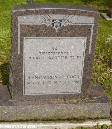 GAVRONSKY COOK, JEAN - Appanoose County, Iowa | JEAN GAVRONSKY COOK 