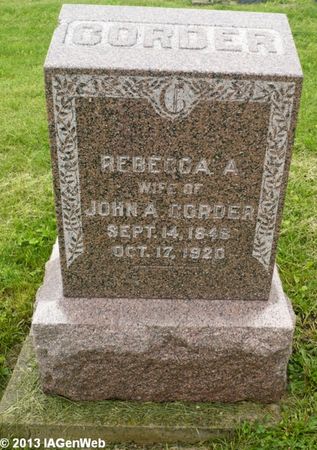 CORDER, REBECCA A. - Appanoose County, Iowa | REBECCA A. CORDER 