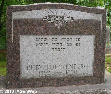 FURSTENBERG, RUBY - Appanoose County, Iowa | RUBY FURSTENBERG 