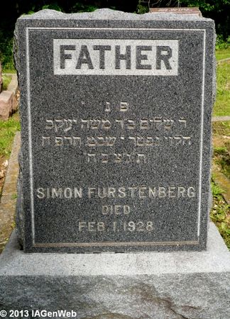 FURSTENBERG, SIMON - Appanoose County, Iowa | SIMON FURSTENBERG 