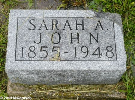 JOHN, SARAH A. - Appanoose County, Iowa | SARAH A. JOHN 